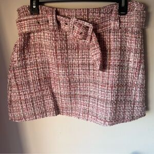 Stylish Pink Tweed Skirt